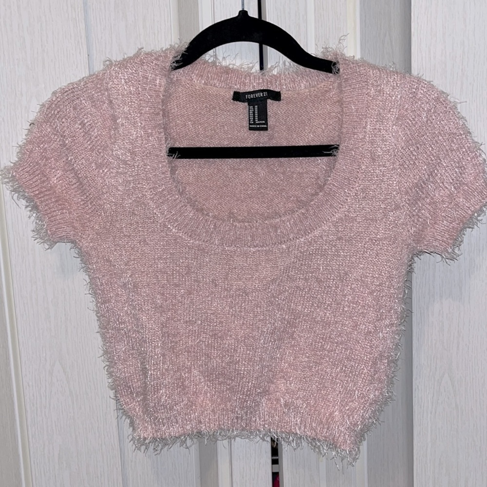 Furry crop top